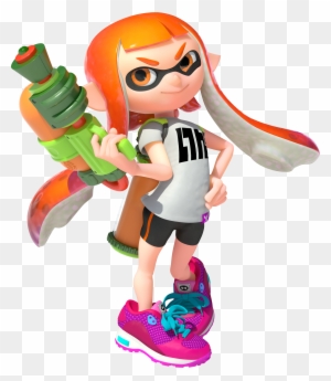 Inkling Girl - Splatoon Inkling Girl Blue - Full Size PNG Clipart ...